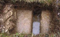 Point B – Conduit vue par­dessus sans sa dalle