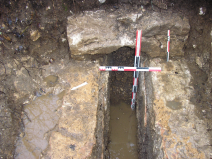 Point C – Conduit avec sa dalle de couverture en position secondaire