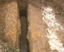 Point F – Conduit avec beaucoup de concrétion