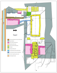 Relevés et DAO - J.-L. Hillairet – Plan du lavoir et baptistère.