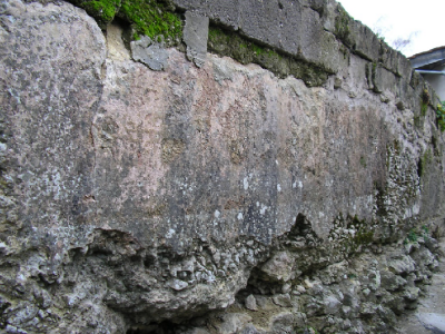 Cliché 2 – G. Couprie Paroi du deuxième aqueduc.