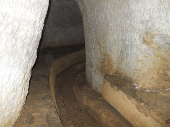 Galerie amont du 3e puits, rattrapage de direction