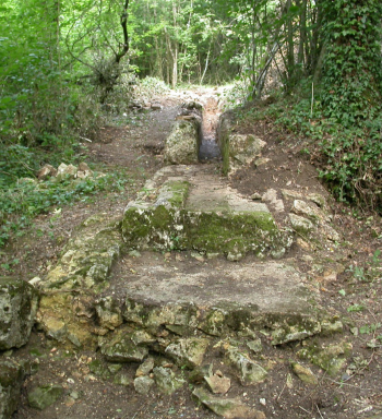 Cliché 1 – vallée de la Tonne, coupe du mur-pont.