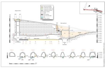 Figure 8 - Plan du niveau inférieur de la source de la ″Grand-Font″. DAO Vincent Miailhe